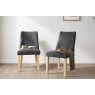 Luna Fabric Dining Chair in Charcoal (Pair)