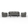 Ares 5 Seater Luxury Lounge Set in Onyx Aluminium & Pebble Grey Cushions Ares 5 Seater Luxury Lounge Set in Onyx Aluminium & Pebble Grey Cushions