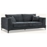 Lenox 3 Seater Sofa in Steel Grey Velvet Lenox 3 Seater Sofa in Steel Grey Velvet