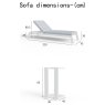 Dasia Luxury Outdoor Sun Lounger in White Aluminium & Pebble Grey Cushion