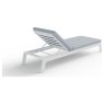Dasia Luxury Outdoor Sun Lounger in White Aluminium & Pebble Grey Cushion Dasia Luxury Outdoor Sun Lounger in White Aluminium & Pebble Grey Cushion