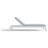 Dasia Luxury Outdoor Sun Lounger in White Aluminium & Pebble Grey Cushion Dasia Luxury Outdoor Sun Lounger in White Aluminium & Pebble Grey Cushion