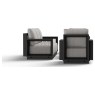 Ikos 5 Seater Luxury Lounge Set in Onyx Architectural Aluminium & Slat Table Ikos 5 Seater Luxury Lounge Set in Onyx Architectural Aluminium & Slat Table
