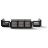 Ikos 5 Seater Luxury Lounge Set in Onyx Architectural Aluminium & Slat Table Ikos 5 Seater Luxury Lounge Set in Onyx Architectural Aluminium & Slat Table