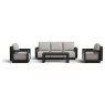 Ikos 5 Seater Luxury Lounge Set in Onyx Architectural Aluminium & Slat Table Ikos 5 Seater Luxury Lounge Set in Onyx Architectural Aluminium & Slat Table
