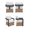Selene 5 Seater Luxury Lounge Set in Onyx Aluminium, Woven Base & Sintered Stone Table Selene 5 Seater Luxury Lounge Set in Onyx Aluminium, Woven Base & Sintered Stone Table