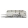 Sofia 6 Seater Luxury Corner Sofa Set in Taupe Aluminium & Slat Tables Sofia 6 Seater Luxury Corner Sofa Set in Taupe Aluminium & Slat Tables