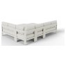 Sofia 6 Seater Luxury Corner Sofa Set in Taupe Aluminium & Slat Tables Sofia 6 Seater Luxury Corner Sofa Set in Taupe Aluminium & Slat Tables