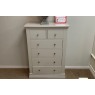Ex-Display St Austell - Burgundy Painted 2 Over 4 Chest of Drawers