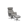 Murcia Swivel Recliner Chair & Footstool in Desert Sand
