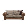 Ex-Display Atlantis 2 Seater Sofa - Leather Fabric Mix - Formal Back Ex-Display Atlantis 2 Seater Sofa - Leather Fabric Mix - Formal Back