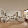 Toronto Fabric Extra Large U-Shape Corner Sofa Group with Wooden Stools Toronto Fabric Extra Large U-Shape Corner Sofa Group with Wooden Stools