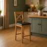 Salisbury Waxed Premium Oak Bar Stool with Seat Pad (Pair) Salisbury Waxed Premium Oak Bar Stool with Seat Pad (Pair)