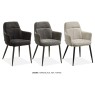 Donna Fabric Dining Chair in Miami Ash (Pair) Donna Fabric Dining Chair in Miami Ash (Pair)