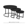 Hugo 3-Piece Coffee Nest of Tables Set Hugo 3-Piece Coffee Nest of Tables Set