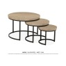 Hugo 3-Piece Coffee Nest of Tables Set Hugo 3-Piece Coffee Nest of Tables Set