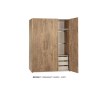 Midnight Lamulux Wood-Effect 3 Door Wardrobe Midnight Lamulux Wood-Effect 3 Door Wardrobe