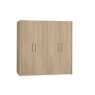Midnight Lamulux Wood-Effect 4 Door Wardrobe