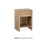 Medway Lamulux Wood-Effect 1 Drawer Bedside Table