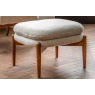 Gallery Direct Datsun Cream Sheepskin Fabric Footstool