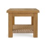 Salisbury Waxed Premium Oak Coffee Table with Woven Rope Shelf Salisbury Waxed Premium Oak Coffee Table with Woven Rope Shelf