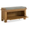 Salisbury Waxed Premium Oak Hallway Storage Bench Salisbury Waxed Premium Oak Hallway Storage Bench
