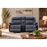 Ellena Marble Grey 2 Seater Recliner Sofa with Storage
