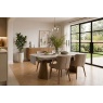 Lusso Ash 180-260cm Extending Dining Table Set with Taupe Chairs Lusso Ash 180-260cm Extending Dining Table Set with Taupe Chairs