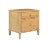 Willow Solid Oak Nordic 2 Drawer Bedside Table Willow Solid Oak Nordic 2 Drawer Bedside Table