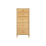 Willow Solid Oak Nordic 5 Drawer Tall Chest of Drawers Willow Solid Oak Nordic 5 Drawer Tall Chest of Drawers