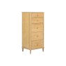 Willow Solid Oak Nordic 5 Drawer Tall Chest of Drawers Willow Solid Oak Nordic 5 Drawer Tall Chest of Drawers