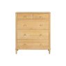 Willow Solid Oak Nordic 5 Drawer Chest of Drawers Willow Solid Oak Nordic 5 Drawer Chest of Drawers