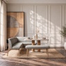Arlo Natural Oak 135cm Dining Table with Travertine Ceramic Top Arlo Natural Oak 135cm Dining Table with Travertine Ceramic Top