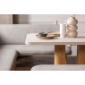 Arlo Natural Oak 135cm Corner Dining Table Set with Travertine Ceramic Top Arlo Natural Oak 135cm Corner Dining Table Set with Travertine Ceramic Top