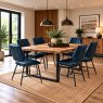 Dalton Quilted Blue Dining Chairs (Set of 6) Dalton Quilted Blue Dining Chairs (Set of 6)