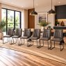 Cooper Leather Grey Dining Chairs (Set of 6) Cooper Leather Grey Dining Chairs (Set of 6)