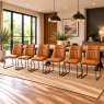 Cooper Leather Tan Dining Chairs (Set of 6) Cooper Leather Tan Dining Chairs (Set of 6)