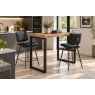 Jack Black PU Leather Bar Stool with Industrial Legs (Pair) Jack Black PU Leather Bar Stool with Industrial Legs (Pair)