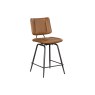 Jack Cognac Tan PU Leather Bar Stool with Industrial Legs (Pair) Jack Cognac Tan PU Leather Bar Stool with Industrial Legs (Pair)