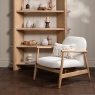 Lara Fabric Arm Chair in White Lara Fabric Arm Chair in White