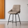 Jackson PU Leather Bar Stool in Taupe (Pair) Jackson PU Leather Bar Stool in Taupe (Pair)