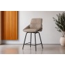 Jackson PU Leather Bar Stool in Taupe (Pair) Jackson PU Leather Bar Stool in Taupe (Pair)