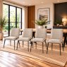 Rebecca Textured PU Leather Misty Dining Chairs (Set of 4) Rebecca Textured PU Leather Misty Dining Chairs (Set of 4)