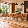 Jackson PU Leather Tan Dining Chairs (Set of 6) Jackson PU Leather Tan Dining Chairs (Set of 6)