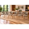 Leo Curved Back Grey Fabric Dining Chairs (Set of 6) Leo Curved Back Grey Fabric Dining Chairs (Set of 6)