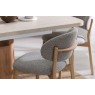 Leo Curved Back Grey Fabric Dining Chairs (Set of 6) Leo Curved Back Grey Fabric Dining Chairs (Set of 6)