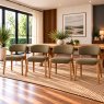Elenor Green Fabric Dining Chairs (Set of 4) Elenor Green Fabric Dining Chairs (Set of 4)
