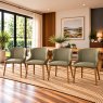 Logan Green PU Leather Curved Dining Chairs (Set of 4) Logan Green PU Leather Curved Dining Chairs (Set of 4)