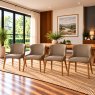 Logan Taupe PU Leather Curved Dining Chairs (Set of 4) Logan Taupe PU Leather Curved Dining Chairs (Set of 4)