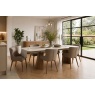 Logan Taupe PU Leather Curved Dining Chairs (Set of 6)
